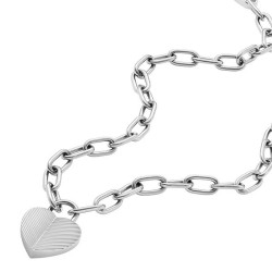 Collana in Acciaio Donna - Fossil Harlow - JF04657040 - Cuore