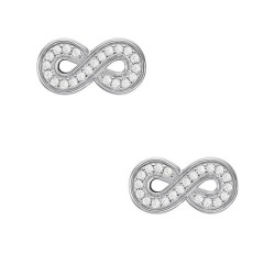Orecchini Fossil Sterling Silver donna JFS00634040 Infinito