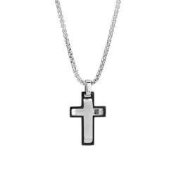 Collana Boccadamo Man uomo AGR251N Croce