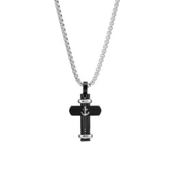 Collana Boccadamo Man uomo AGR253N Croce