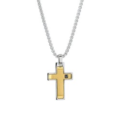 Collana Boccadamo Man uomo AGR251D Croce