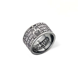 Anello Amen Ave Maria in italiano AMB925