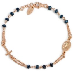 Bracciale Rosario Amen in argento con cristalli BRORG3