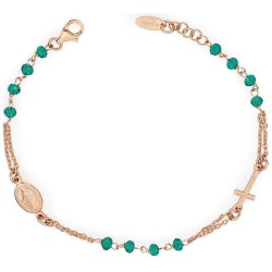 Bracciale Rosario Amen in argento con cristalli BRORV3