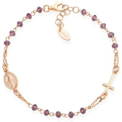 Bracciale Amen Rosari in argento con cristalli BRORL3