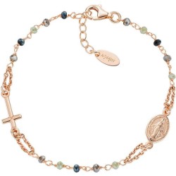 Bracciale Amen rosario in argento con cristalli donna BRO10RGTOVE3