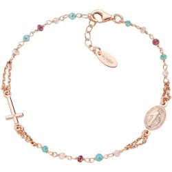 Bracciale Amen rosario in argento con cristalli donna BRO10RRRV3