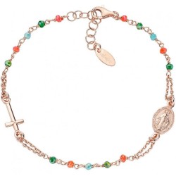 Bracciale Amen rosario in argento con cristalli donna BRO10RCVT3