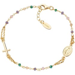 Bracciale Rosario Amen in argento con cristalli donna BRO10GTOVE3
