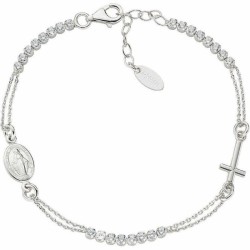 Bracciale rosario Amen in argento con zirconi BRCRMIBBZ3