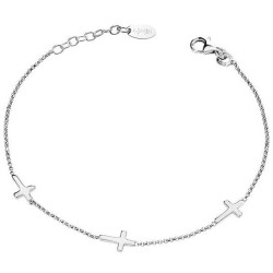Bracciale Amen in argento con Croci BR3CB
