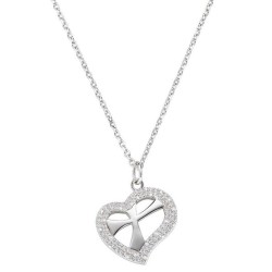 Collana Amen Croce nel cuore donna CLCUCRBBZ