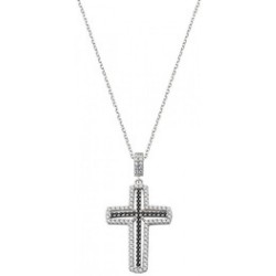 Collana Amen Croci in argento e zirconi donna CLCRVBNZ