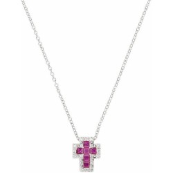 Collana Amen Croci in argento e zirconi donna CLCRREBBRZ3