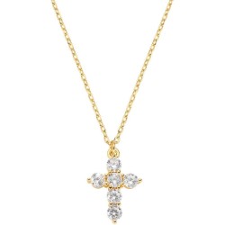 Collana Amen con croce in argento e zirconi donna CLCRPAGBZ