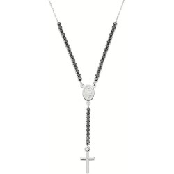 Collana rosario Amen in argento con zirconi CLCRMIBNZ4