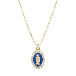Collana Medaglia Miracolosa Amen donna CLMISMGBL