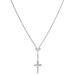 Collana Amen Croce con cuore donna CLCHB