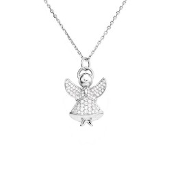 Collana Amen Angelo in argento con zirconi donna A3BB