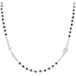 Collana Amen Rosari in argento con cristalli CROBG3