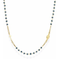Collana Amen Rosari in argento con cristalli CROGBL3