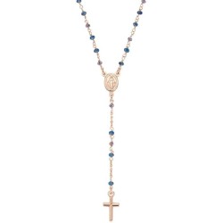 Collana Amen Rosari in argento con cristalli donna CRO10RBLTO4