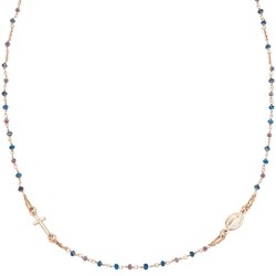 Collana Amen Rosari in argento con cristalli donna CRO10RBLTO3