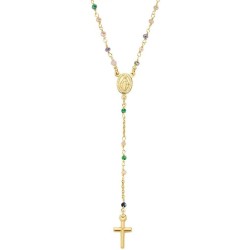 Collana Amen Rosari in argento con cristalli donna CRO10GTOVE4