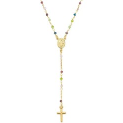 Collana Amen Rosari in argento con cristalli donna CRO10GARVE4