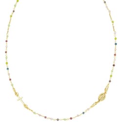 Collana Amen Rosari in argento con cristalli donna CRO10GARVE3
