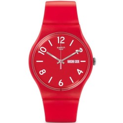 Orologio Unisex Swatch New Gent Backup Red SUOR705