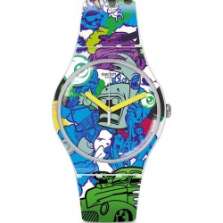 Orologio Unisex Swatch New Gent Wall Paint SUOW133