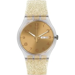 Orologio Donna Swatch New Gent Golden Sparkle SUOK704