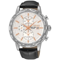 Orologio Uomo Seiko SPL053P1 World Time Cronografo Alarm Quartz