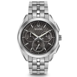 Orologio Uomo Bulova Progressive Dress Curv 96A186 Cronografo Quartz
