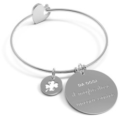 Bracciale Donna 10 Buoni Propositi Bangle Heart Il Meglio Deve Ancora Venire B5140