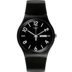 Orologio Unisex Swatch New Gent Backup Black SUOB715