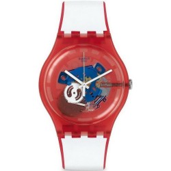 Orologio Unisex Swatch New Gent Clownfish Red SUOR102
