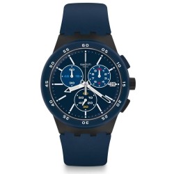 Orologio Uomo Swatch Chrono Plastic Blue Steward SUSB417 Cronografo