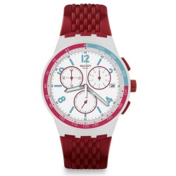 Orologio Unisex Swatch Chrono Plastic Red Track SUSM403 Cronografo