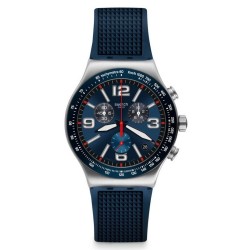 Orologio Uomo Swatch Irony Chrono Blue Grid YVS454 Cronografo