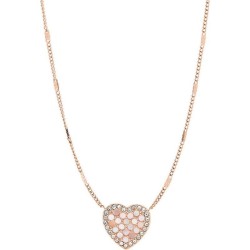 Collana Donna Fossil Vintage Glitz JF03164791 Cuore Madreperla