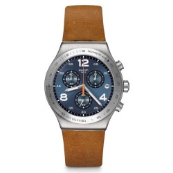 Orologio Uomo Swatch Irony Chrono Cognac Wrist YVS470 Cronografo