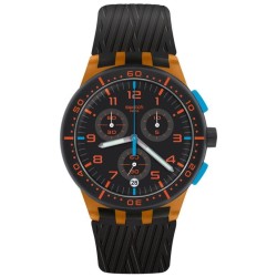 Orologio Unisex Swatch Chrono Plastic Orange Tire SUSO401 Cronografo