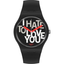 Orologio Unisex Swatch New Gent Hate 2 Love SUOB185