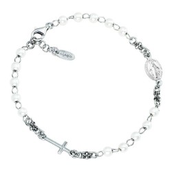 Bracciale Amen Rosario in argento e perle donna BROBB3