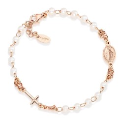 Bracciale Rosario Amen in argento e perle donna BRORB3