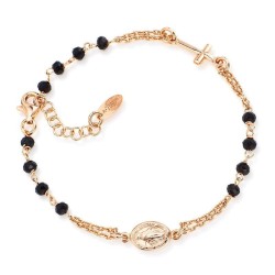 Bracciale Amen Rosario in argento con cristalli BRORN3