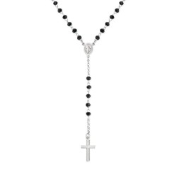 Collana Rosario Amen in argento con cristalli CROBN4