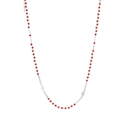Collana Rosario Amen in argento con cristalli CROBR3